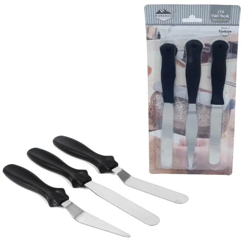 Butik Pastacılık 3'lü Pasta Dekor Spatula Seti